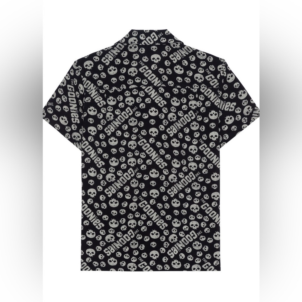 GOONIES woven all over print button-down shirt